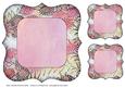 Floral Bracket Frame Background and Tags - Peach and Pink