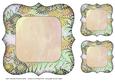 Floral Bracket Frame Background and Tags - Peach and Green