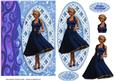 Ladies on Lace Panels - Blue Elegance