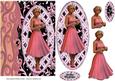 Ladies on Lace Panels - Pink Gingham Dress