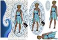 Ladies on Lace Panels - Blue Floral Sundress