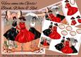 Here Come the Girls! Black, White & Red 8x8 Mini Kit
