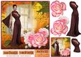 Elegant Lady at Cream Window with Roses