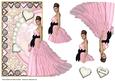 Special Occasion Pink Gown Shaped Card