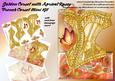 French Corset Minikit - Golden Corset with Apricot Roses