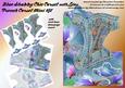 French Corset Minikit - Blue Shabby Chic Corset with Lilies
