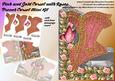 French Corset Minikit - Pink & Gold Corset with Roses