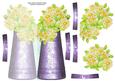 Jug of Daisies - Shaped Dl Card with Decoupage