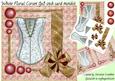 White Floral Corset 8x8 Inch Card Mini Kit