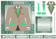 So Smart! Framed Jacket & Tie Birthday Card with decoupage (green)