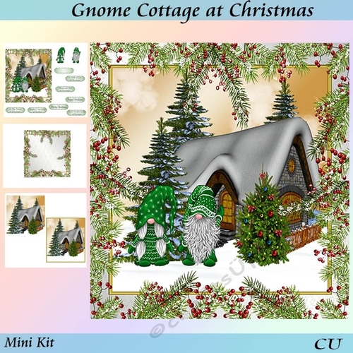 Gnome Cottage At Christmas Mini Kit