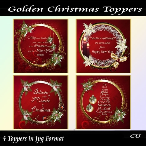 Golden Christmas Toppers