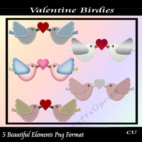 Valentine Birdies Png