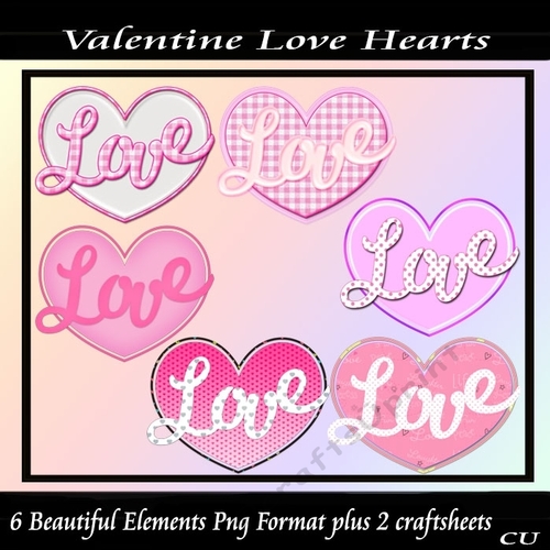Valentine Love Hearts Png