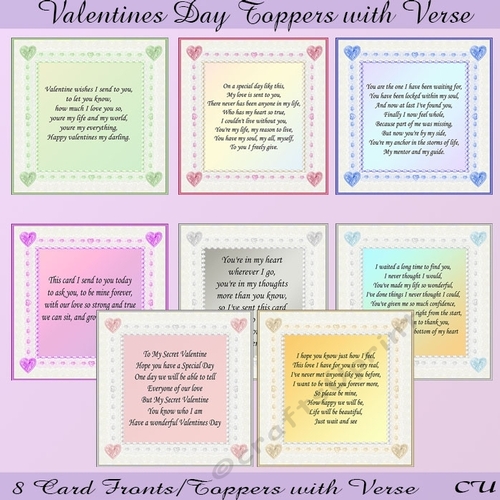 Valentines Day Toppers with Verse Bumper Kit