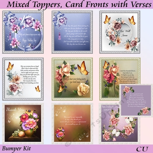Mixed Toppers Card Fronts with Verse Bumper Kit