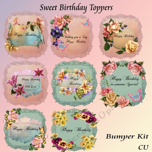 Sweet Birthday Toppers Bumper Kit
