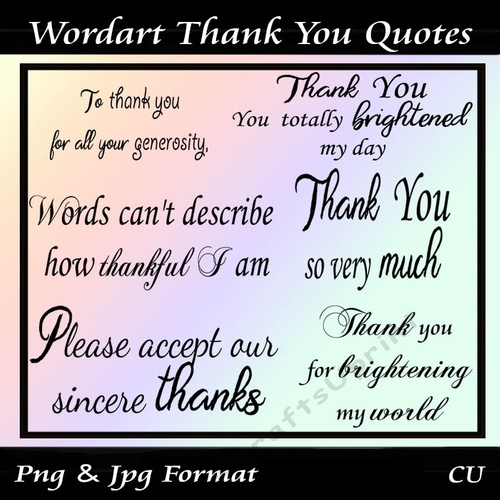 Wordart Thank You Quotes
