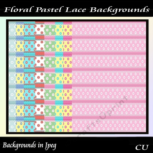 Floral Pastel Lace Backgrounds