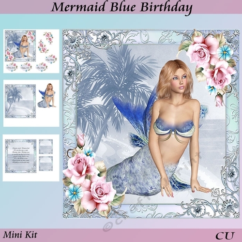 Mermaid Blue Birthday Mini Kit