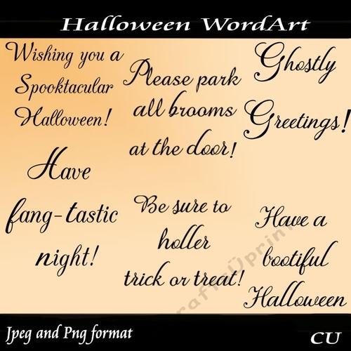 Halloween Wordart 