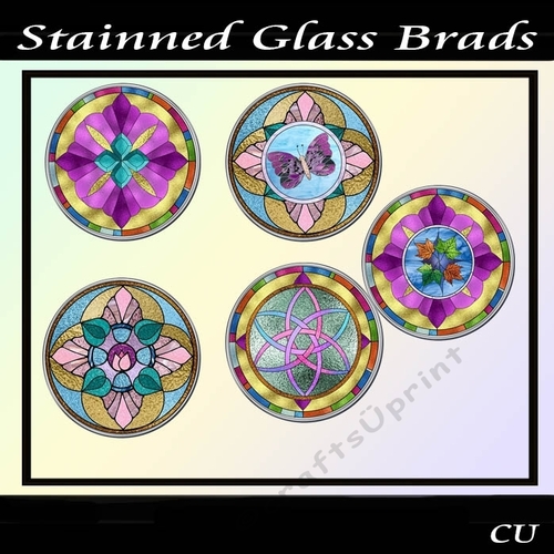 Stainned Glass Brads
