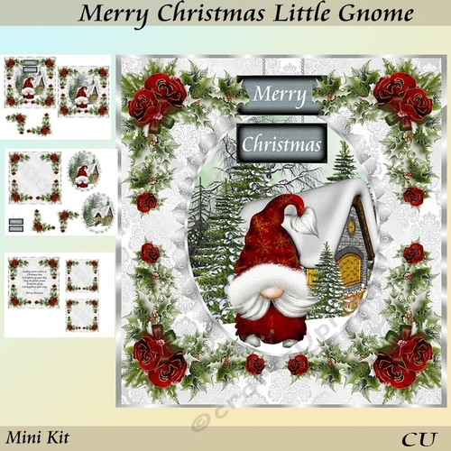 Merry Christmas Little Gnome Mini Kit