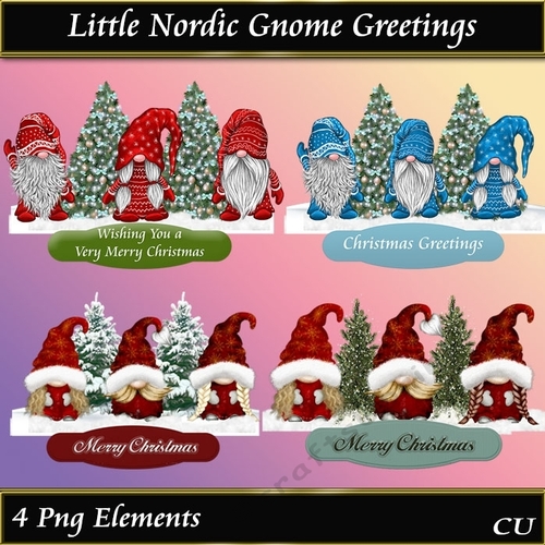 Little Nordic Gnomes Greetings png
