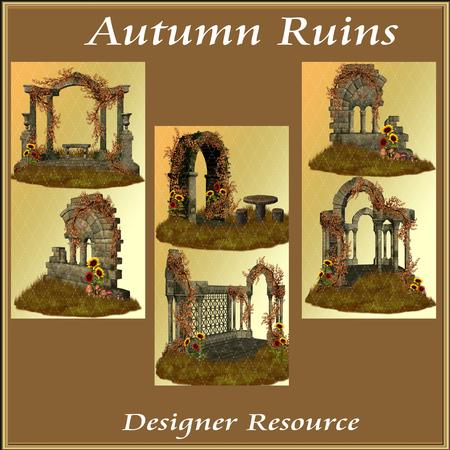 Autumn Ruins Png