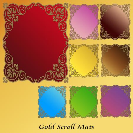 Gold Scroll Mats