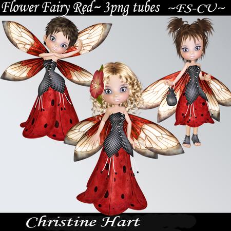 Flower Fairy Red Png