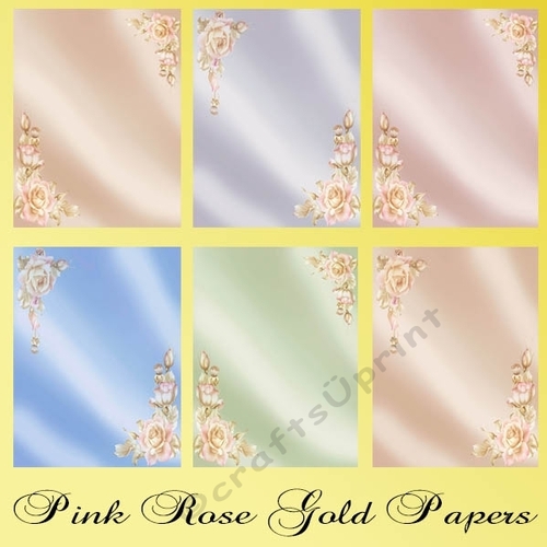 Pink Gold Rose papers