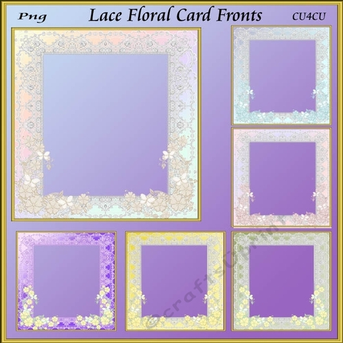 Lace Floral Card Fronts