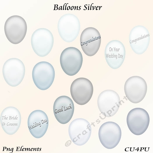Balloons Silver