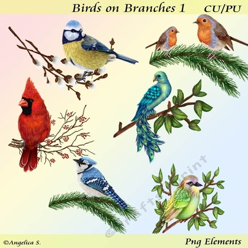 Birds on Branches 1