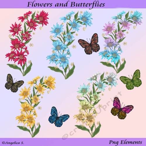 Flowers and Butterflies