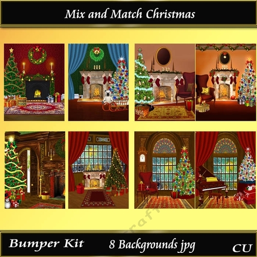 Mix and Match Christmas Bumper Kit Backgrounds