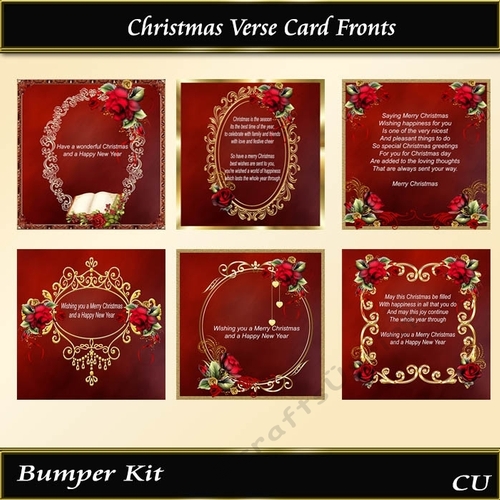 Christmas Verse Card Fronts Bumper Kit