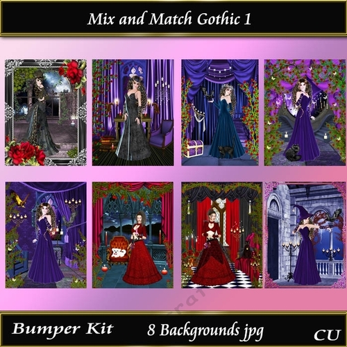 Mix and Match Gothic 1 Bumper Kit Backgrounds