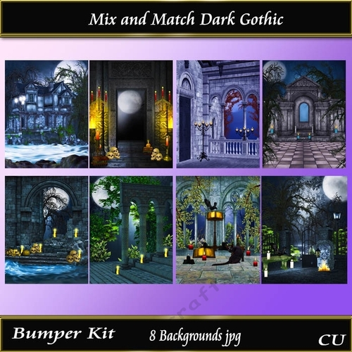 Mix and Match Dark Gothic Bumper Kit Backgrounds