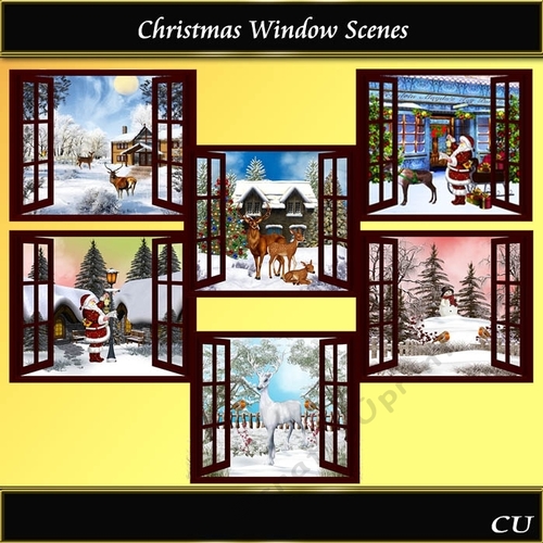 Christmas Window Scenes