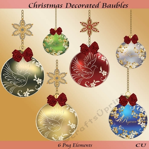 Christmas Decorated Baubles