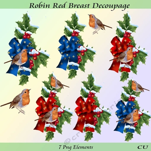 Robin Red Breast Decoupage