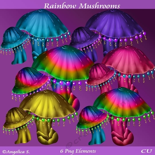 Rainbow Mushrooms