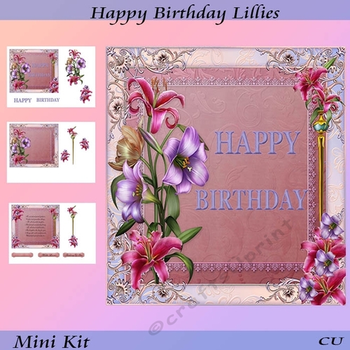 Happy Birthday Lillies Mini Kit