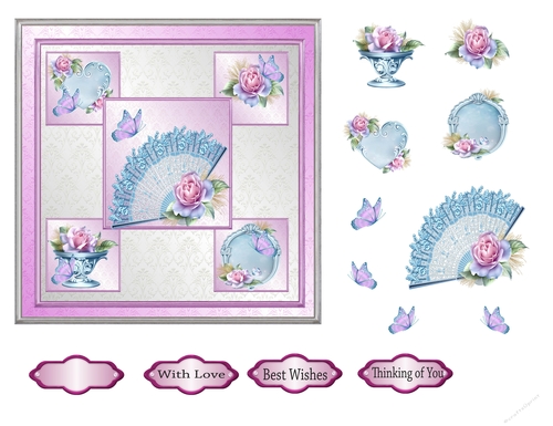 Pink Rose Floral Topper