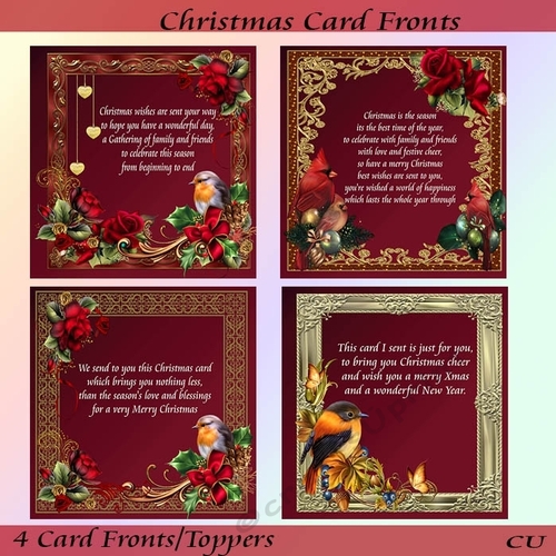 Christmas Card Fronts/Toppers