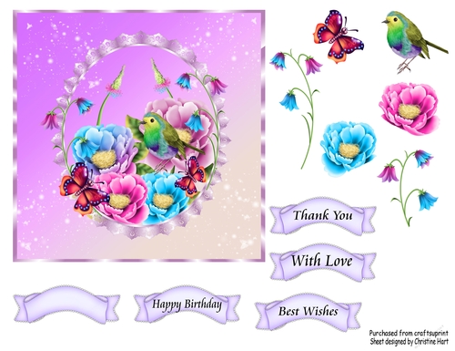 Little Floral, Birthday, Thank You Quick Cards