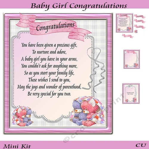 Baby Girl Congratulations Mini Kit