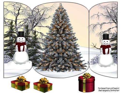 Christmas Snowman Shaped Card